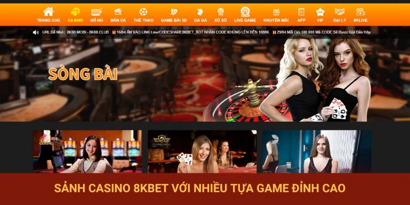 Sảnh Casino 8KBET