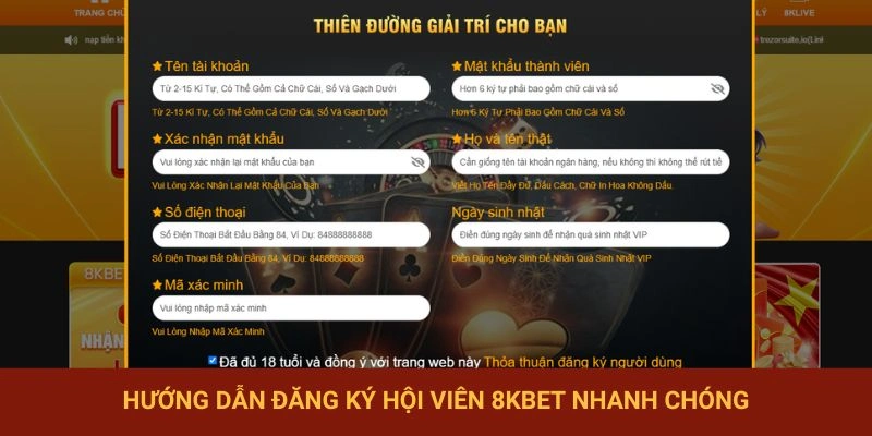 Đăng Ký 8KBET