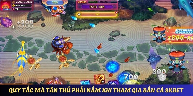 Quy tắc mà tân thủ phải nắm khi tham gia bắn cá 8KBET